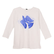 Sabaku Blue Tattoo 3/4 Sleeve White Tee