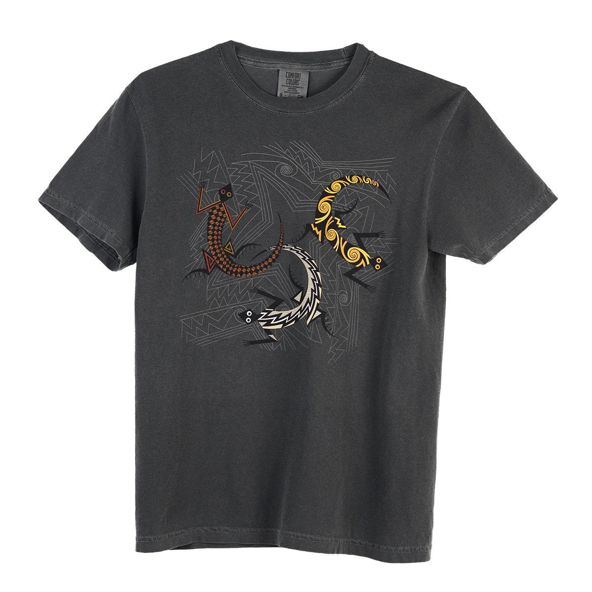 Sabaku Spinning Lizards Comfort Color Short Sleeve Tee (CHAR)