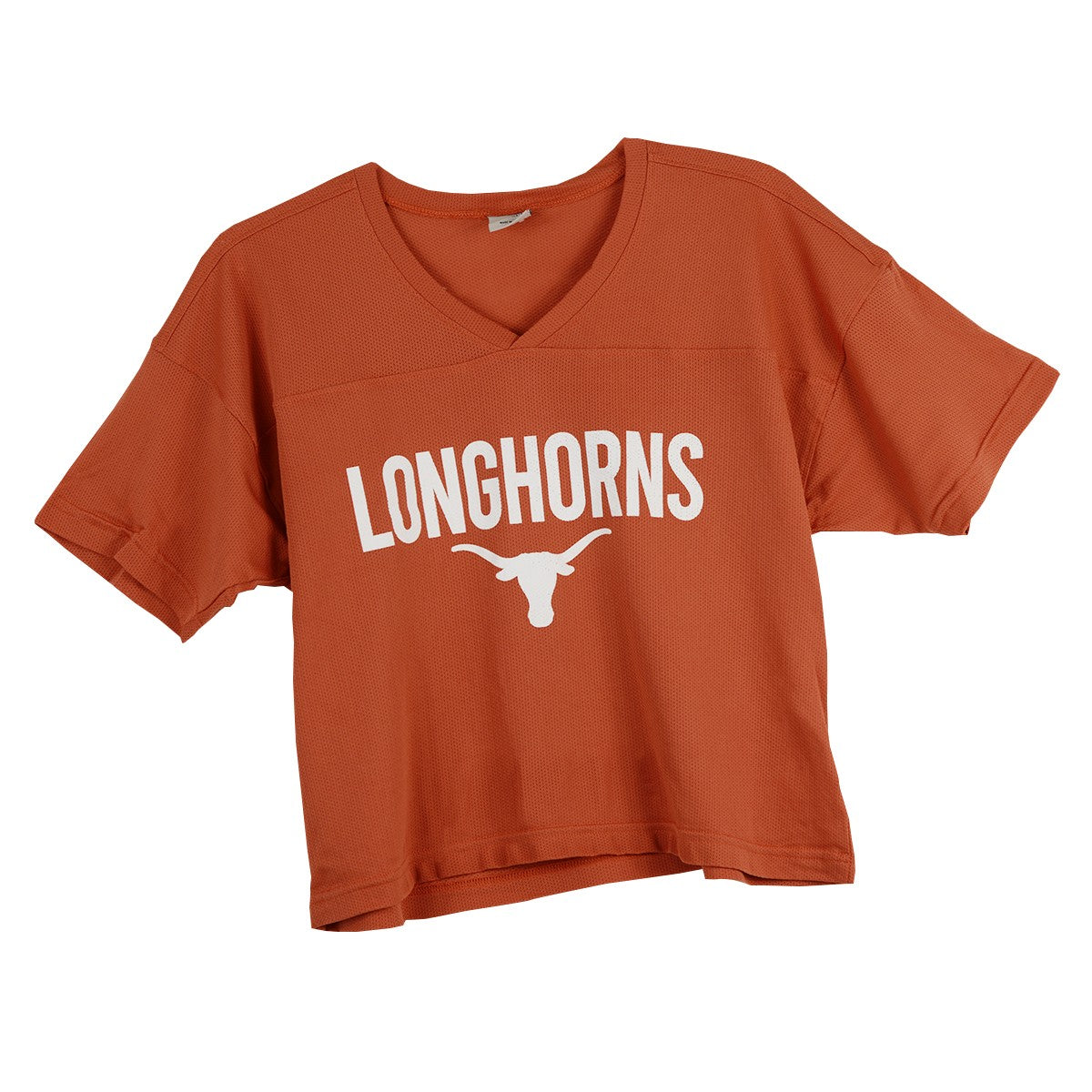 Texas Longhorn Chicka-D QB Crop V-Neck Jersey (BRNTO)