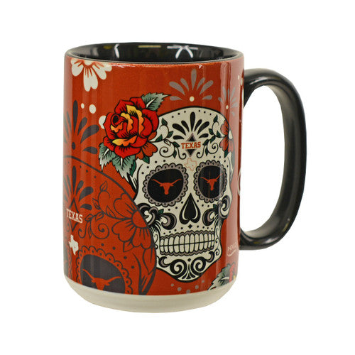 Texas Longhorn Day of the Dead 15 oz Ceramic Mug