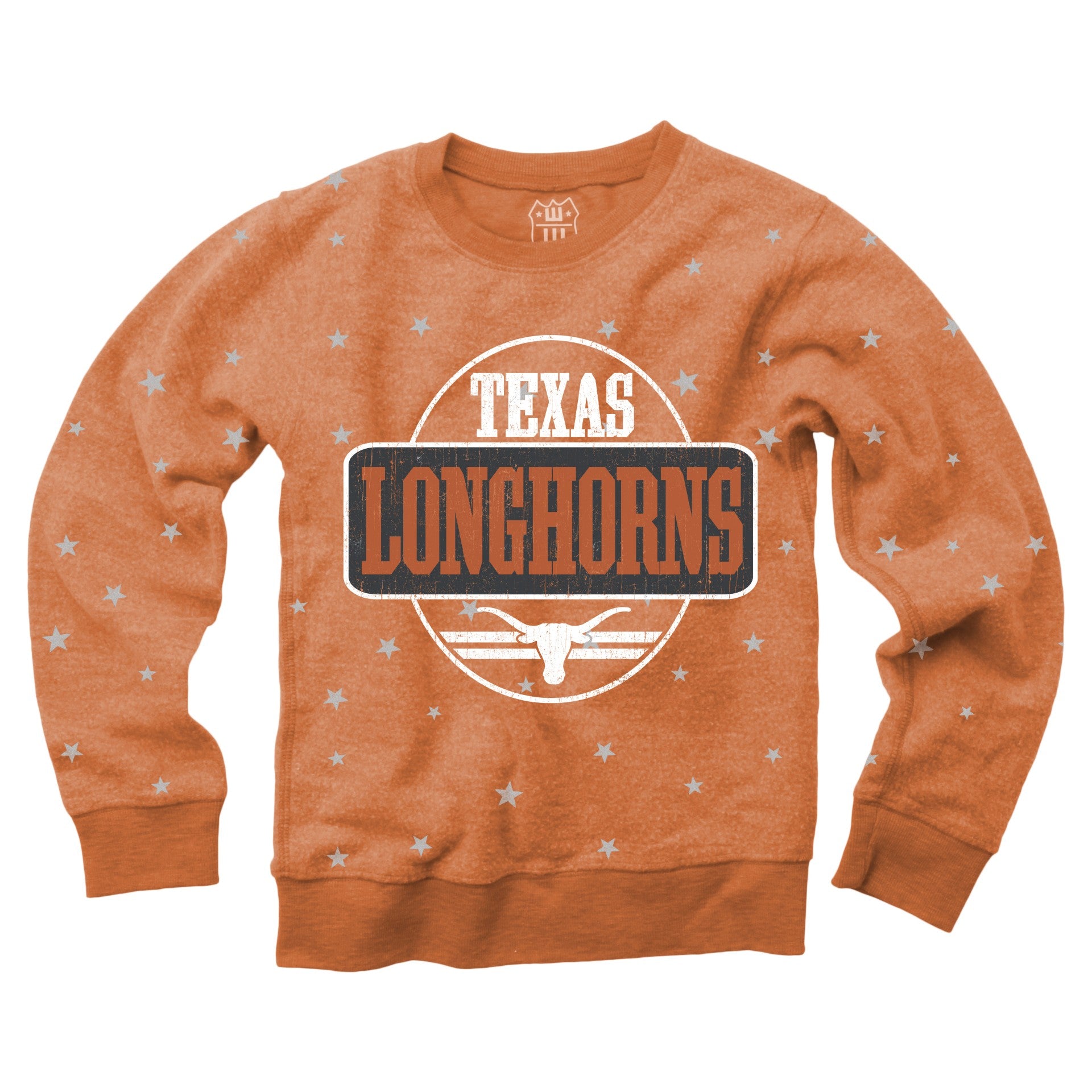 Texas Longhorn Wes & Willy Youth Shimmer Star Fleece Pullover (642TEX362)