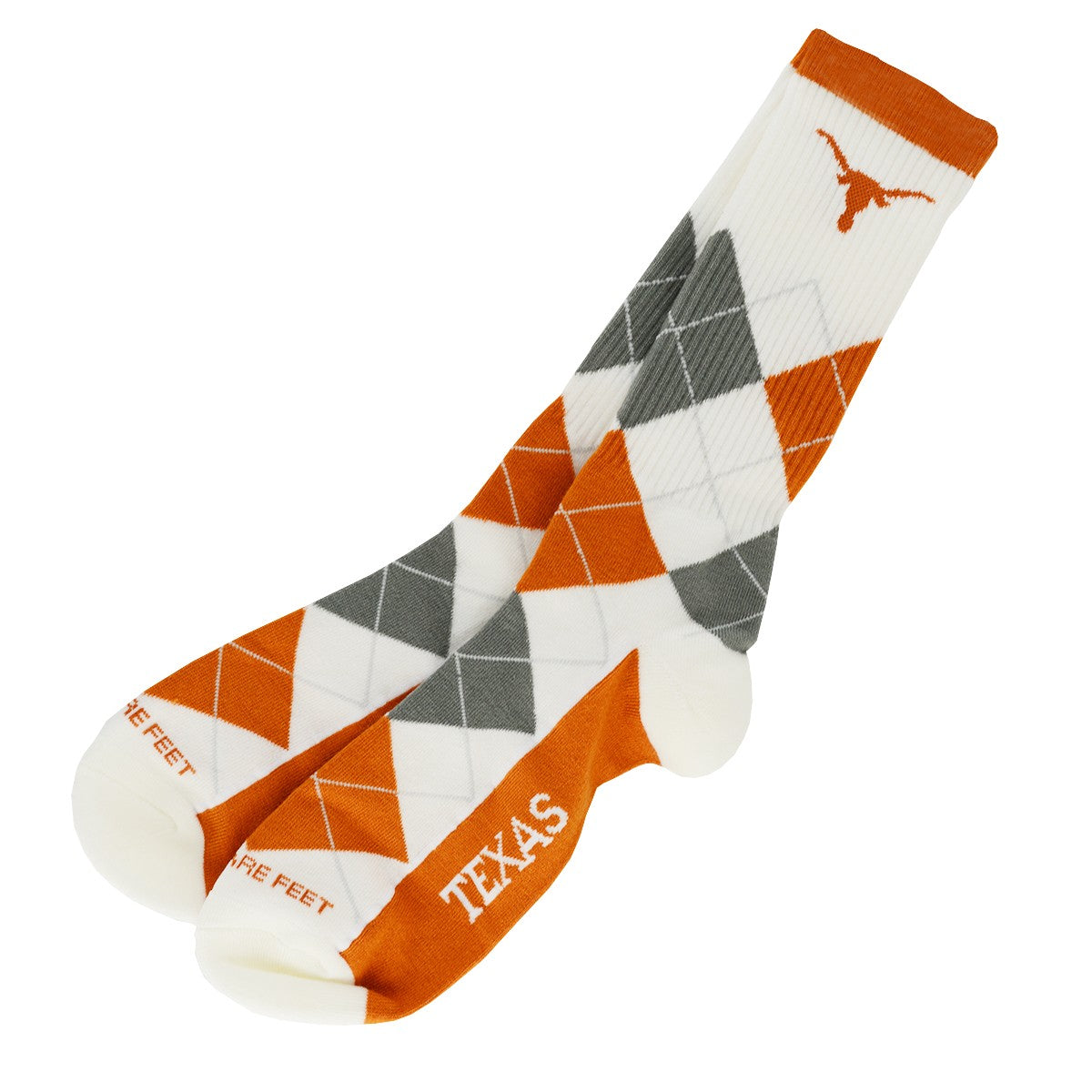 Texas Longhorn Argyle Fyre Crew Socks