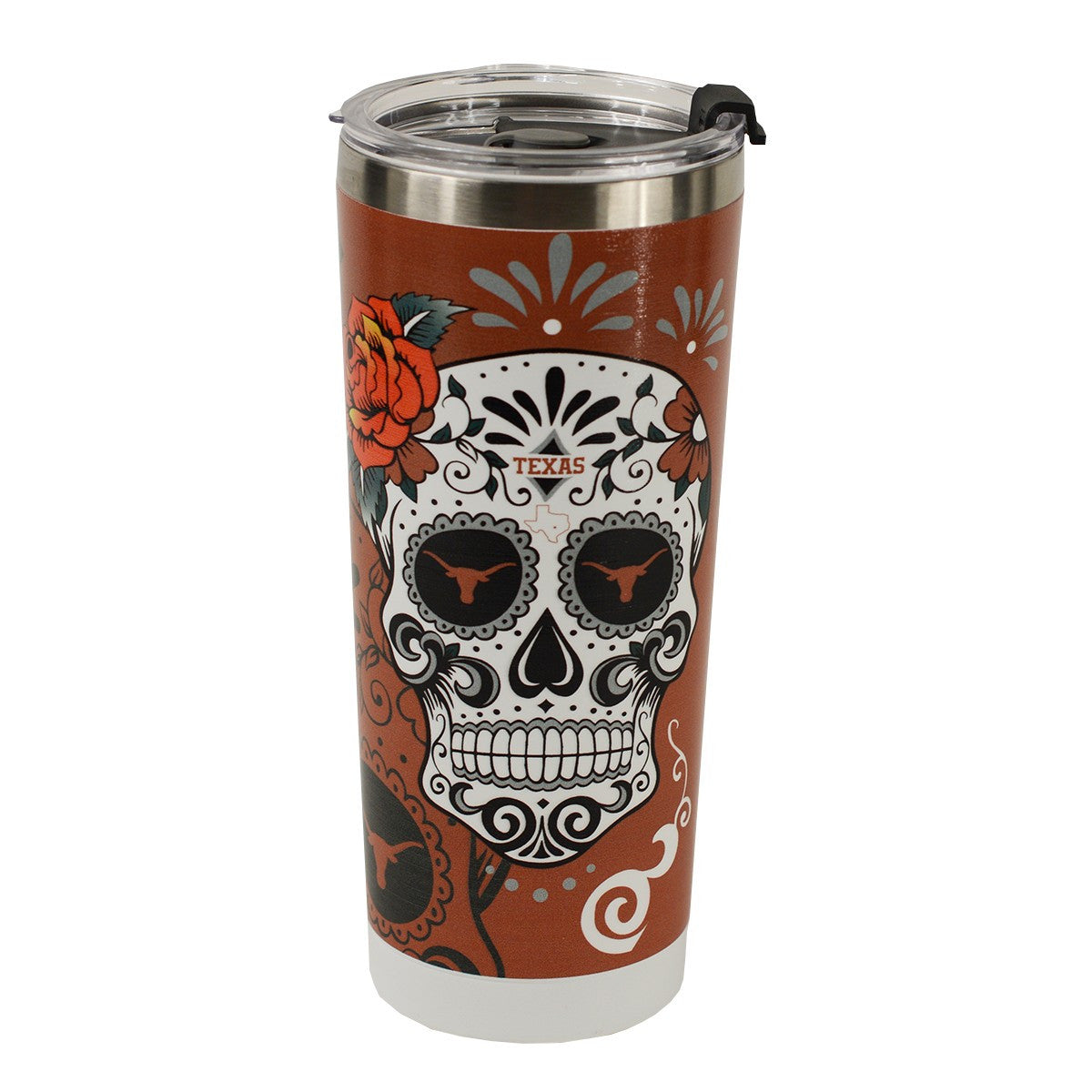 Texas Longhorn Sugar Skulls 24 oz Tumbler