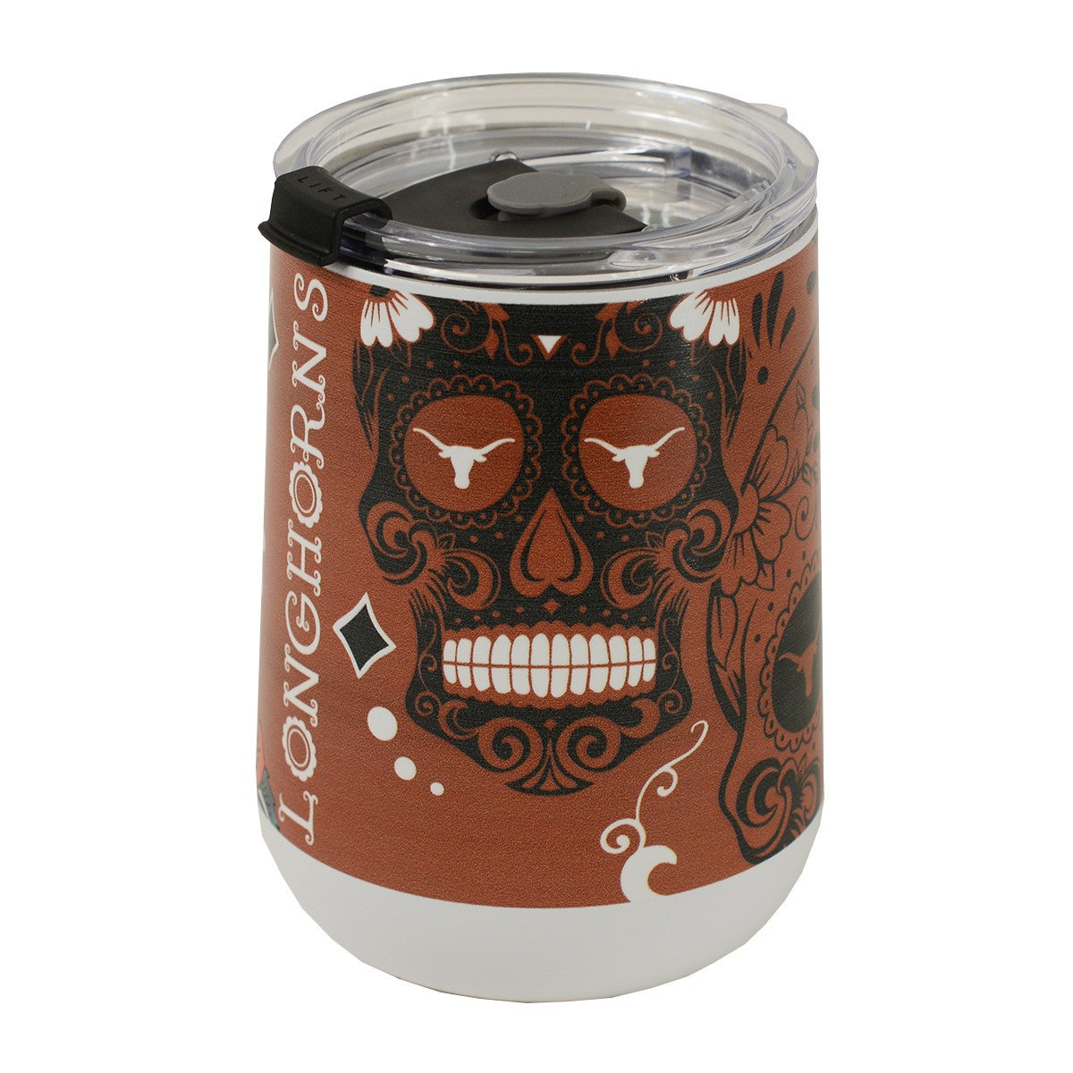 Texas Longhorn Sugar Skulls 18 oz Tumbler