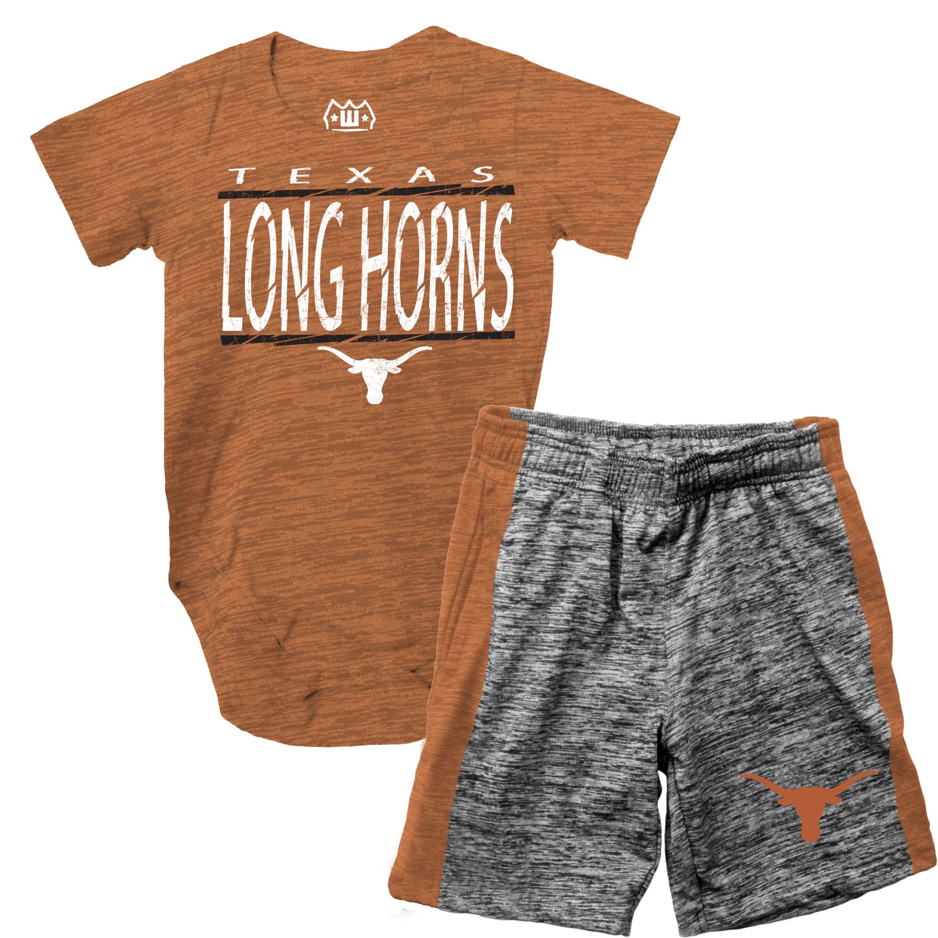 Texas Longhorn Wes & Willy Infant Hyper 2pc  Short Set (776TEX371)