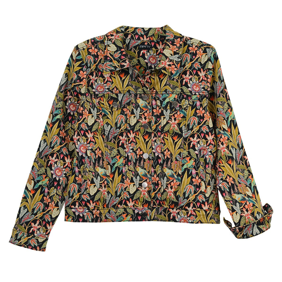 APNY Yellow Multi Printed Demin Jacket (B18U) (BLK)