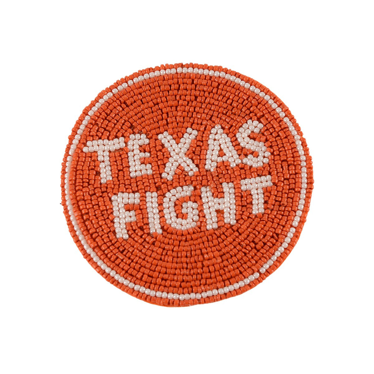 Texas Fight Beaded Button