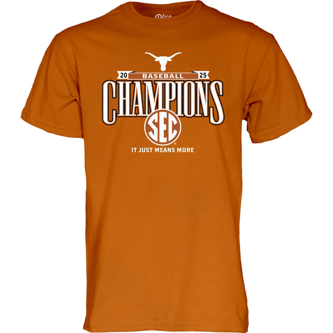 Texas Longhorn SEC Regular Season Baseball 2025 Champs Tee