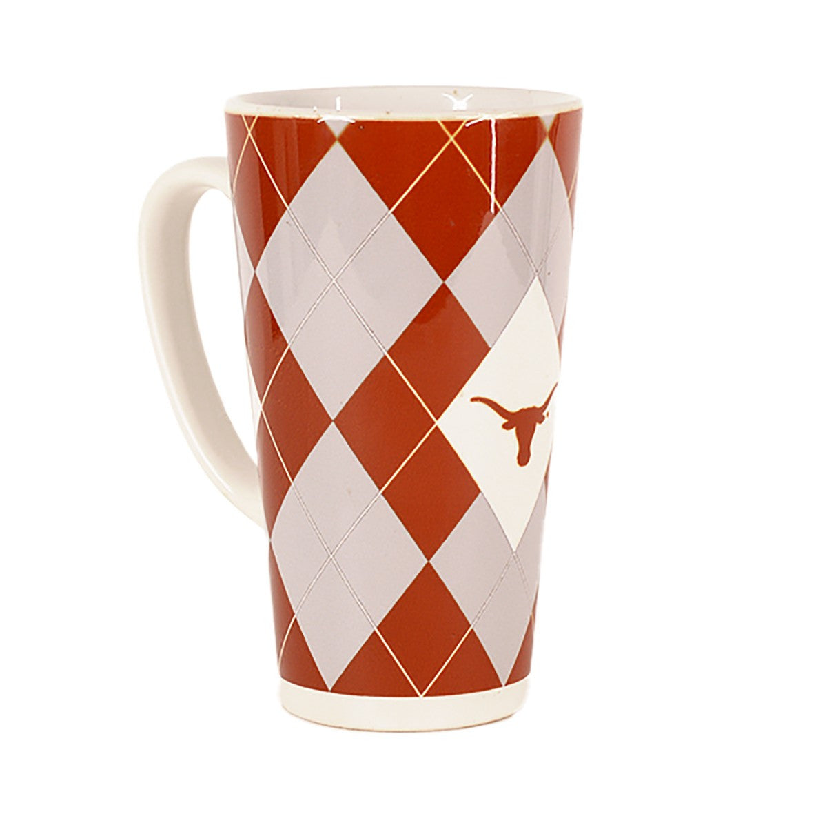 Texas Longhorn Argyle Ceramic Latte Mug (474)