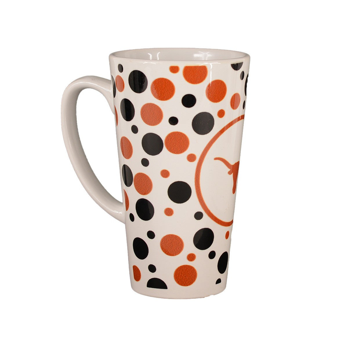 Texas Longhorn Polk-A-Dot Logo Ceramic Latte Mug (COL-TEX-812)