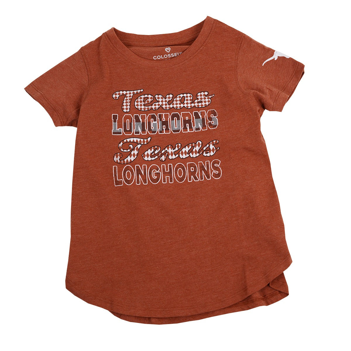 Texas Longhorn Colosseum Youth Flame Princess Tee