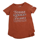 Texas Longhorn Colosseum Youth Flame Princess Tee