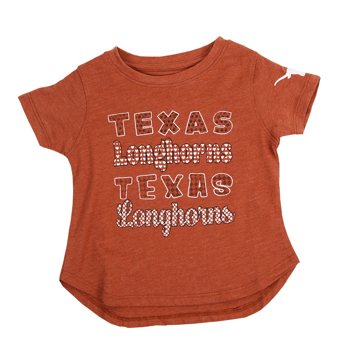 Texas Longhorn Colosseum Toddler Flame Princess Tee (BO)