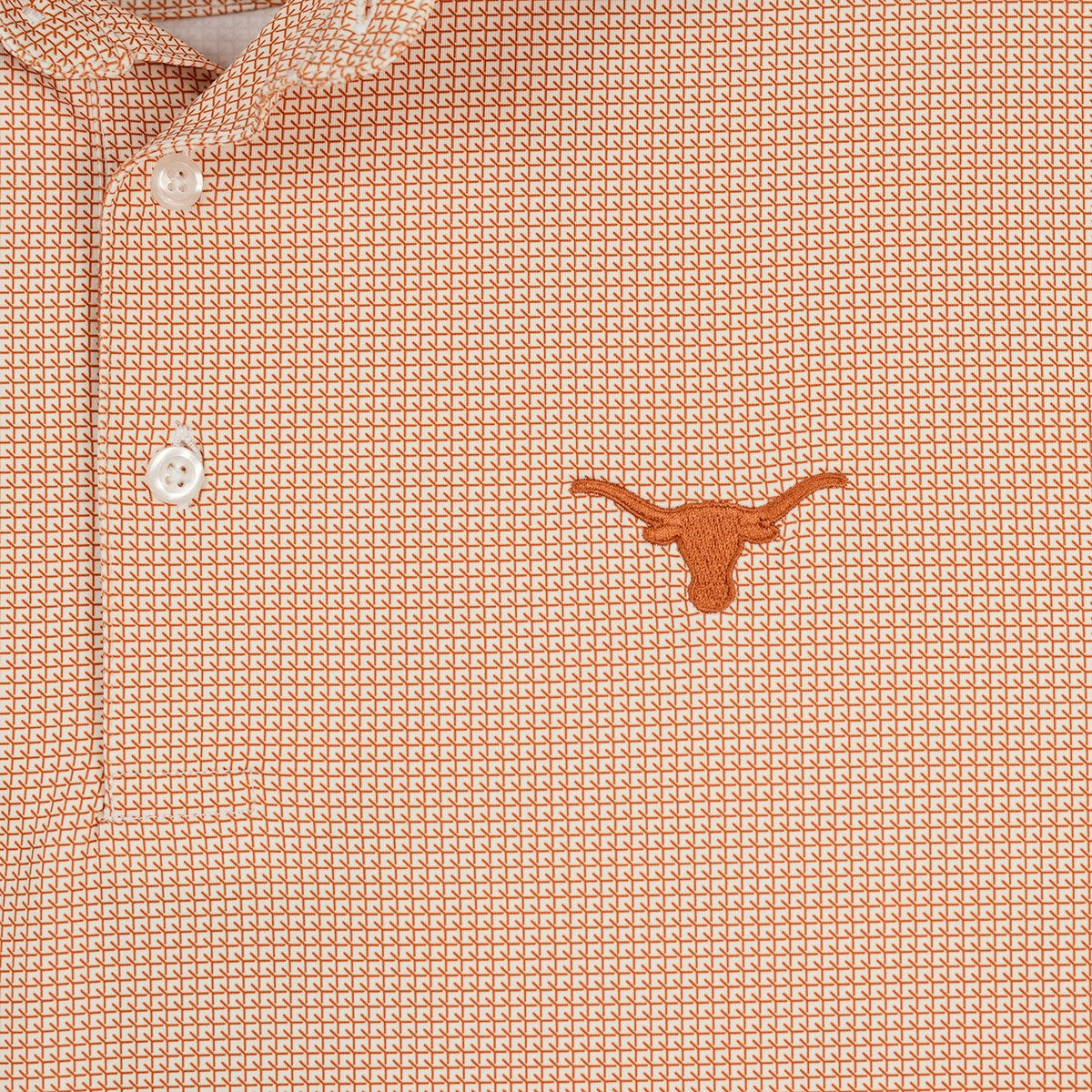 Texas Longhorn 40 Acres Men's Jetty Polo (ORNG/WHT)
