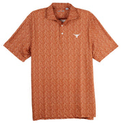 Texas Longhorn 40 Acres Men's UT Football Ecotec Polo (ORNG/WHT)