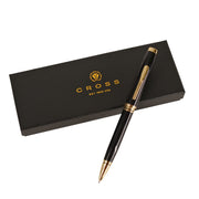 Cross Coventry University of Texas Glossy Black Lacquer with Gold Ball Point Pen (CP81)