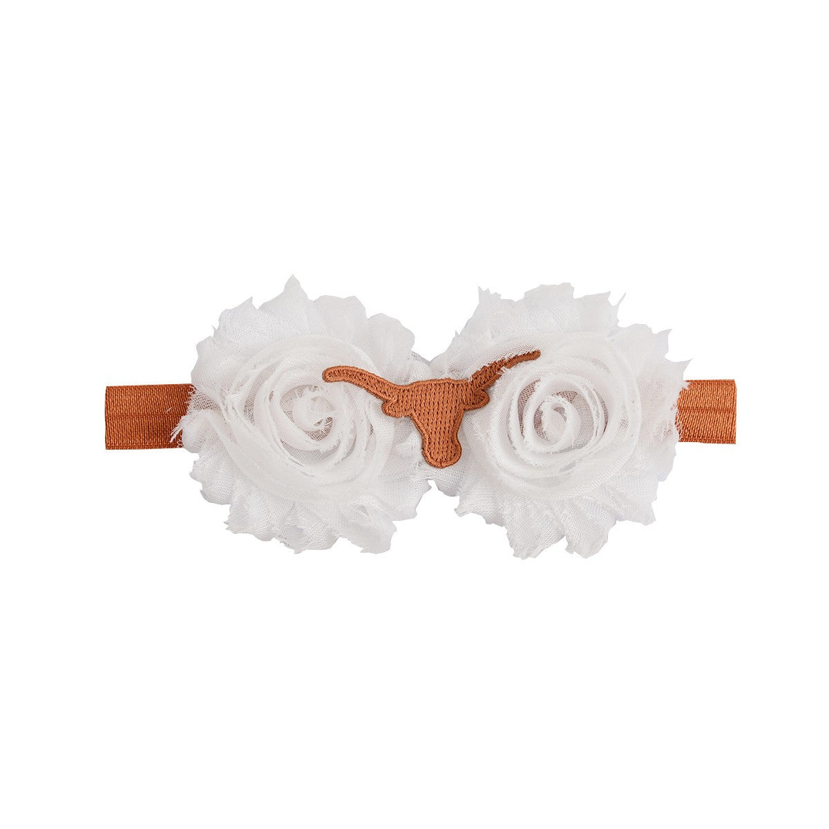 Texas Longhorn Wee Ones Flowers with Logo Baby Headband