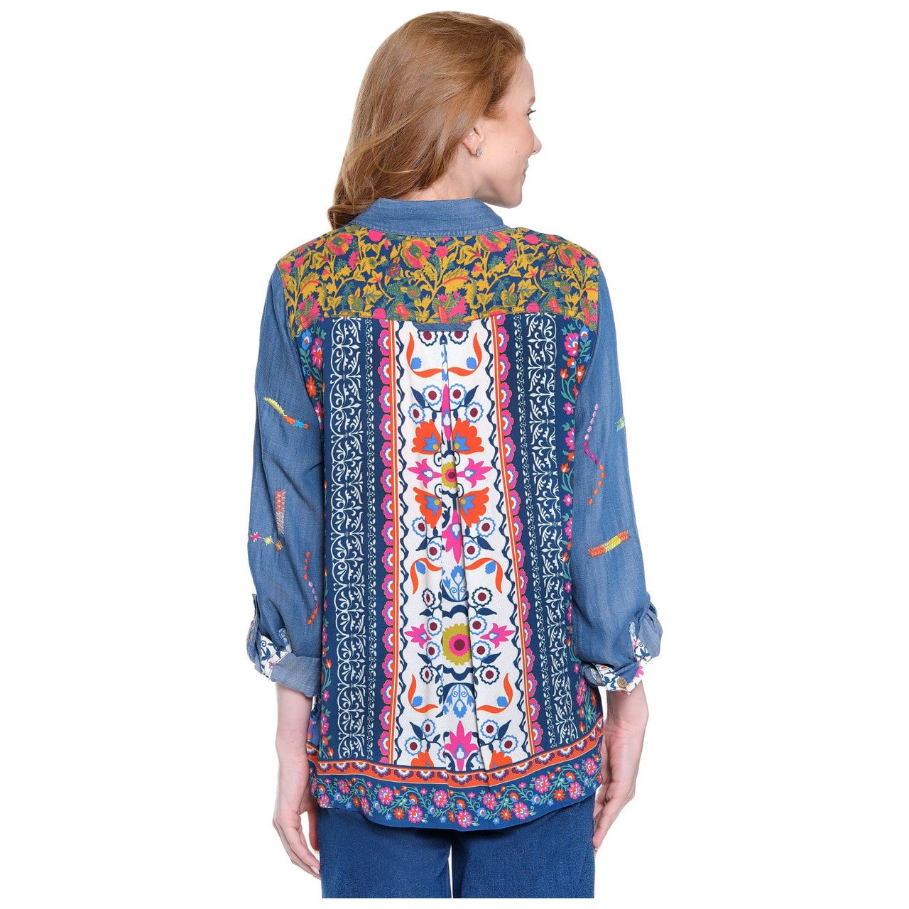 John Mark Embroidered Sleeve Shirt (J35731BM)