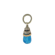 Brighton Brazilian Blue Quartz Teardrop Amulet/Charm (SLV/GLD)