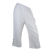 Toofan Linen Side Button Detail Solid Capri (3 Colors)