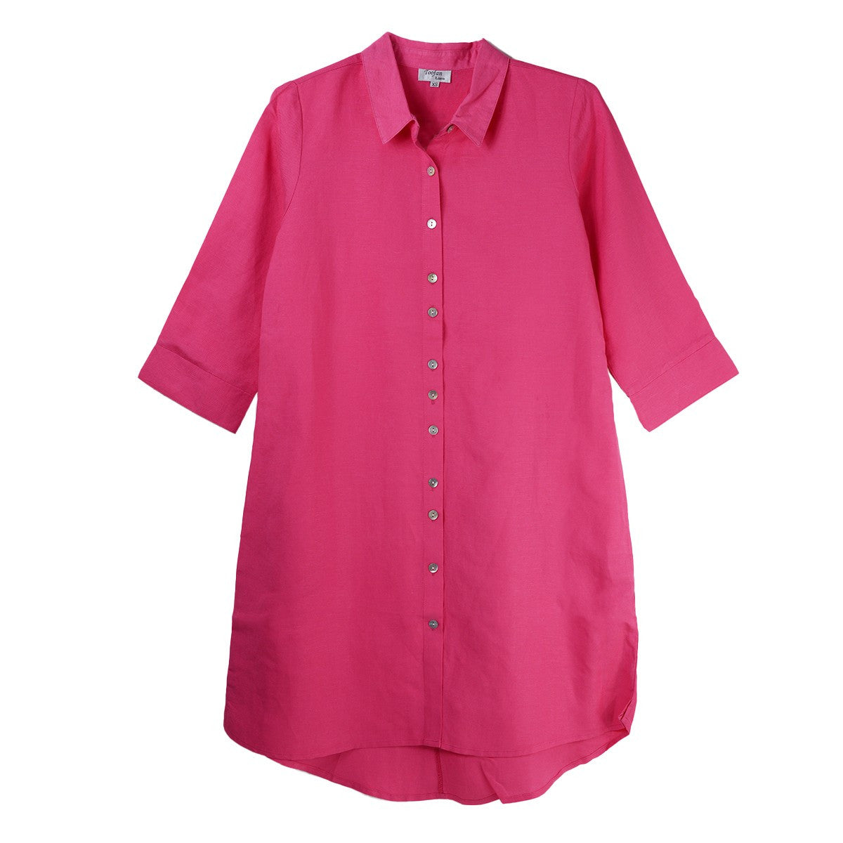 Toofan Linen Hi-Low Button Down Dress (3 Colors)