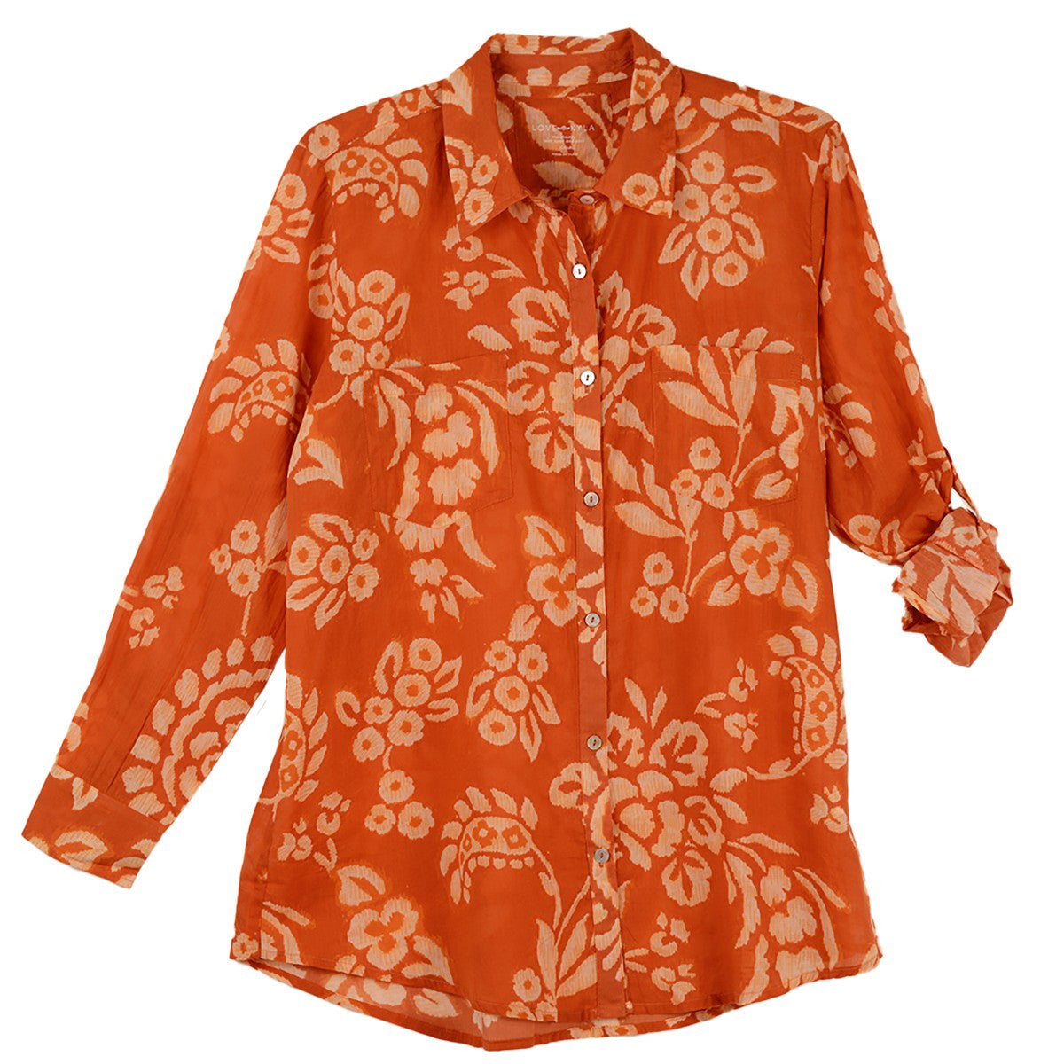 Kyla Seo Jenna Roll-Tab Sleeve Shirt
