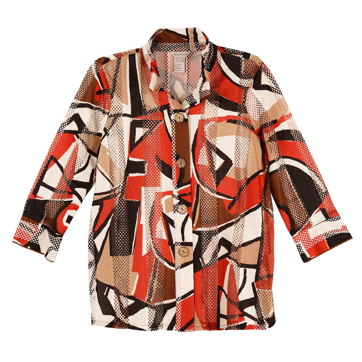 Multiples Button Front Wire Collar Jacket (M34210JM)