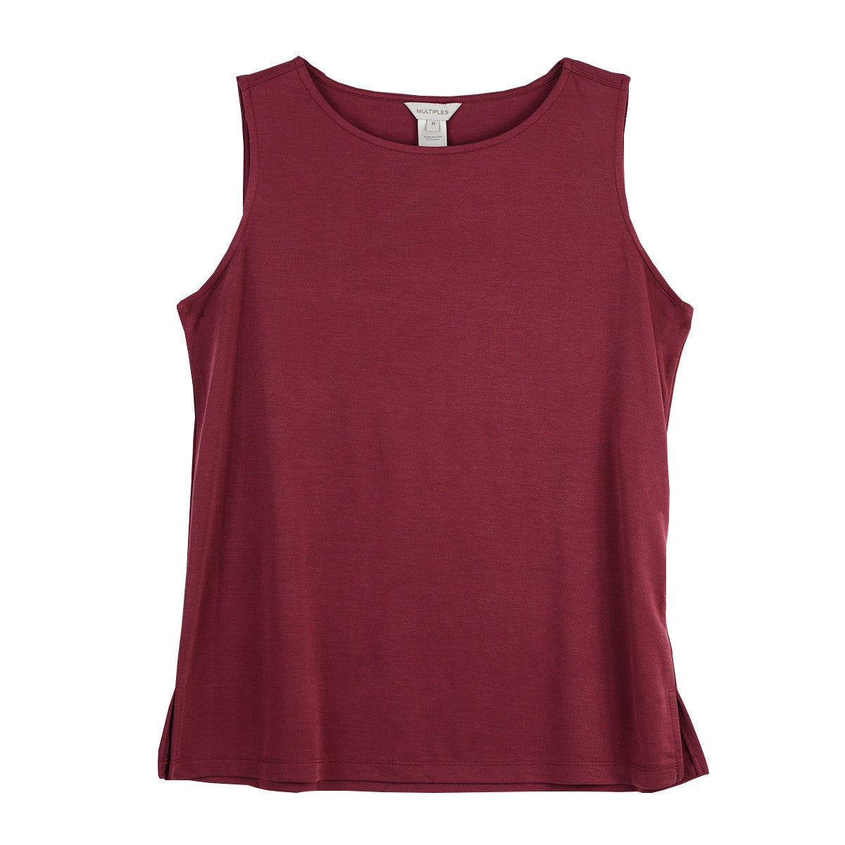 Multiples High Neck Solid Port Tank Top