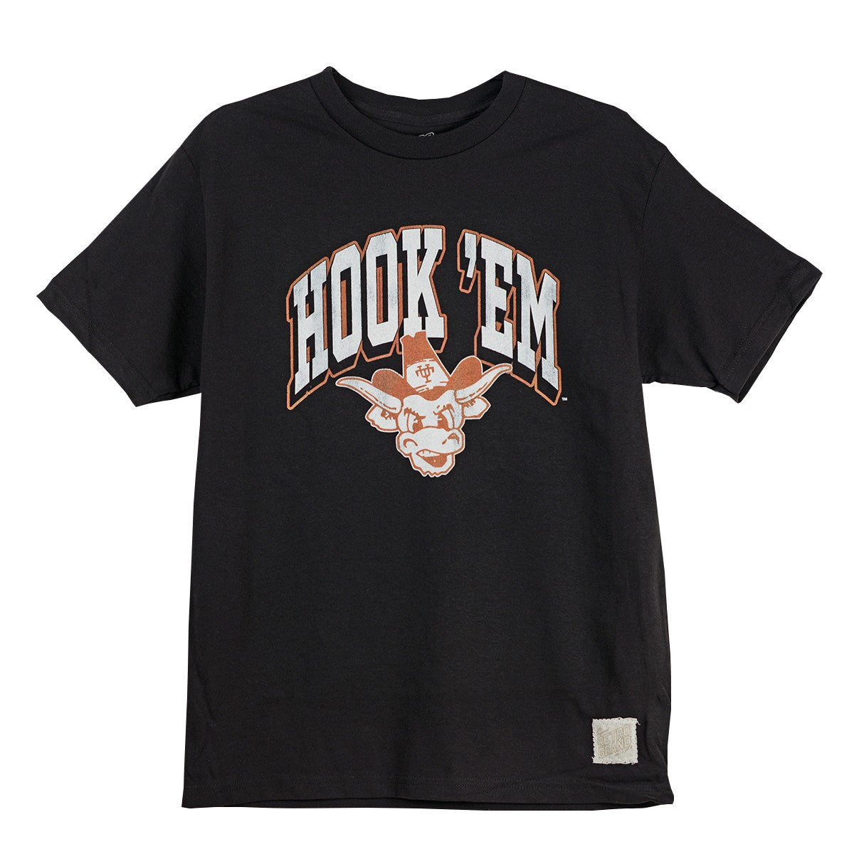 Texas Longhorn Arch Hook'Em Vintage Bevo Tee (BLK)