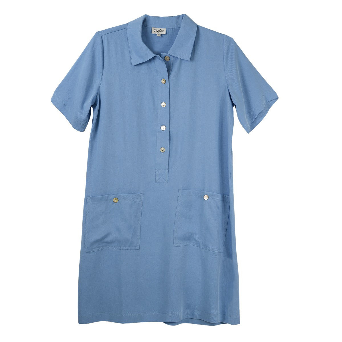 Toofan Two Pocket 1/2 Placket Pull-Over Dress (SKY)