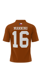 Texas Longhorn Prosphere SEC #16 Manning Football Jersey (S0662-5b)