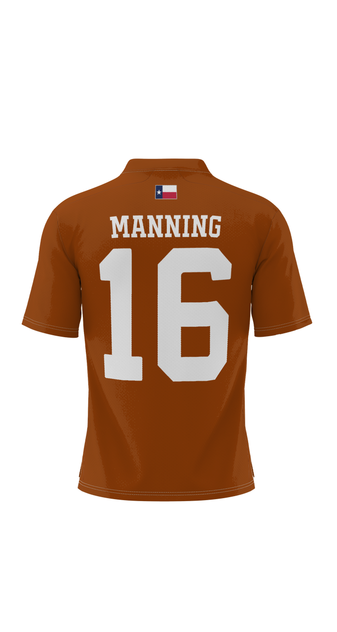 Texas Longhorn Prosphere SEC #16 Manning Football Jersey (S0662-5b)