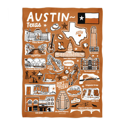 ATX Sketch Repeat Icons Blanket