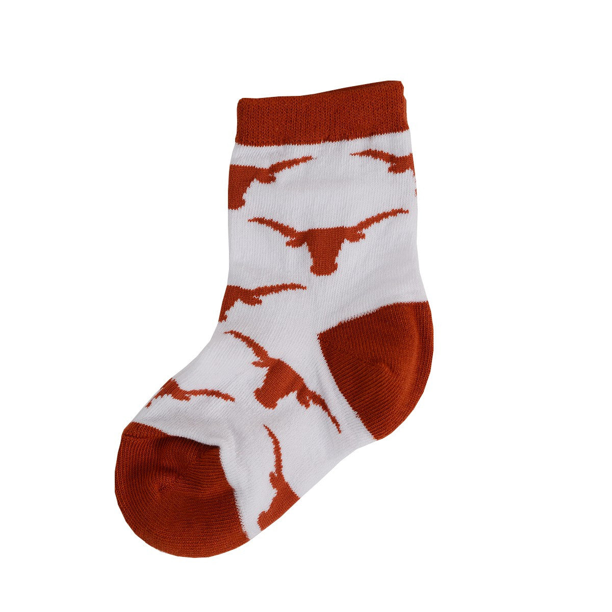 Texas Longhorn Kids Allover Logo Crew Sock