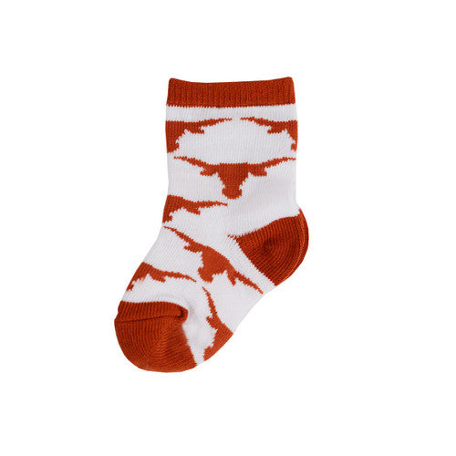 Texas Longhorn Toddler Allover Logo Socks