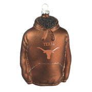 Texas Longhorn Hoodie Glass Ornament