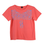 Sabaku Electric Huipil Short Sleeve Boutique Tee (CORAL)