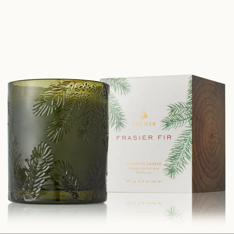 Thymes Frasier Fir Green Glass  6.5 oz Candle (0520537000) GRN