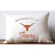 Texas Longhorn Arch University of Over Logo Vintage Pillow