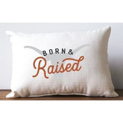 Texas Longhorn Born & Raised Pillow