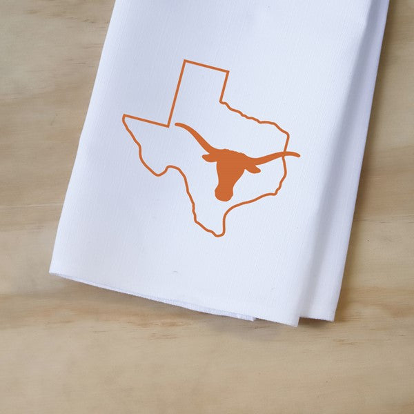 Texas Longhorn UT Outline Tea Towel (UT0003TT)