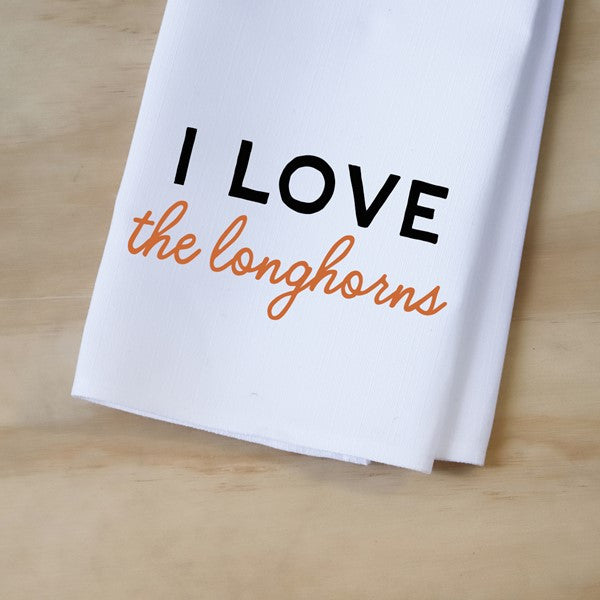 Texas Longhorn I Love the Mascot Tea Towel (UT0012TT)
