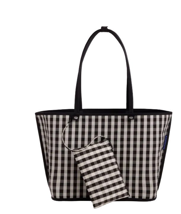 Baggu Large Nylon Reversible Tote - Black Mix