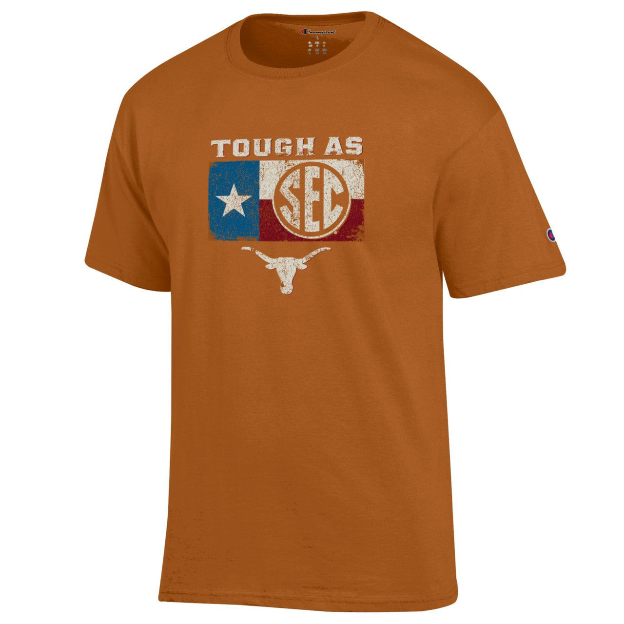 Texas Longhorn SEC Tough As Texas Flag Tee (BO)