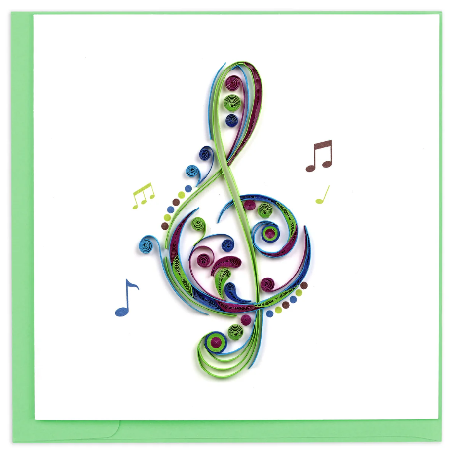 Treble Clef Quilling Card