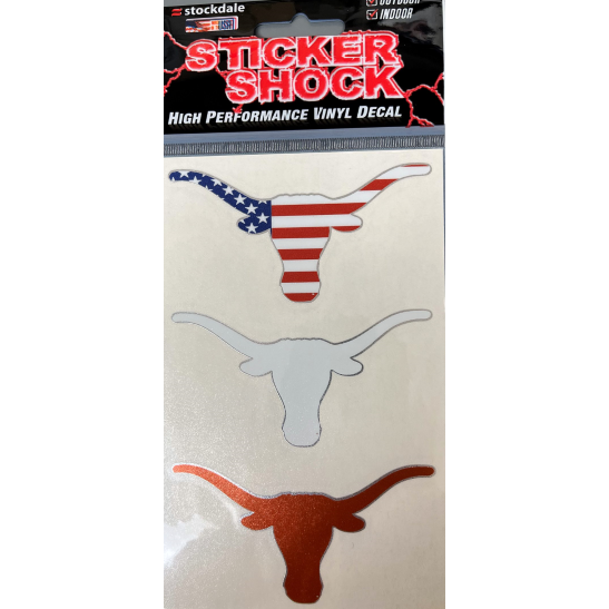 Texas Longhorn 3 Piece Logo Moveable Decals (S50119)
