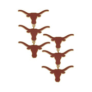 Texas Longhorn Canvas Triple Drop Logo Enamel Earrings (ORNG/GLD) (24678E-TEX)