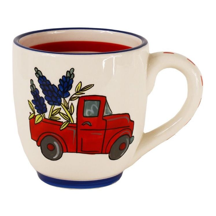 Glory Haus Howdy Y'all Bluebonnet Truck Ceramic Mug