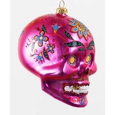 One Hundred 80 Degrees El Muerto Hot Pink Glass Ornament (4.5") (TT0504)