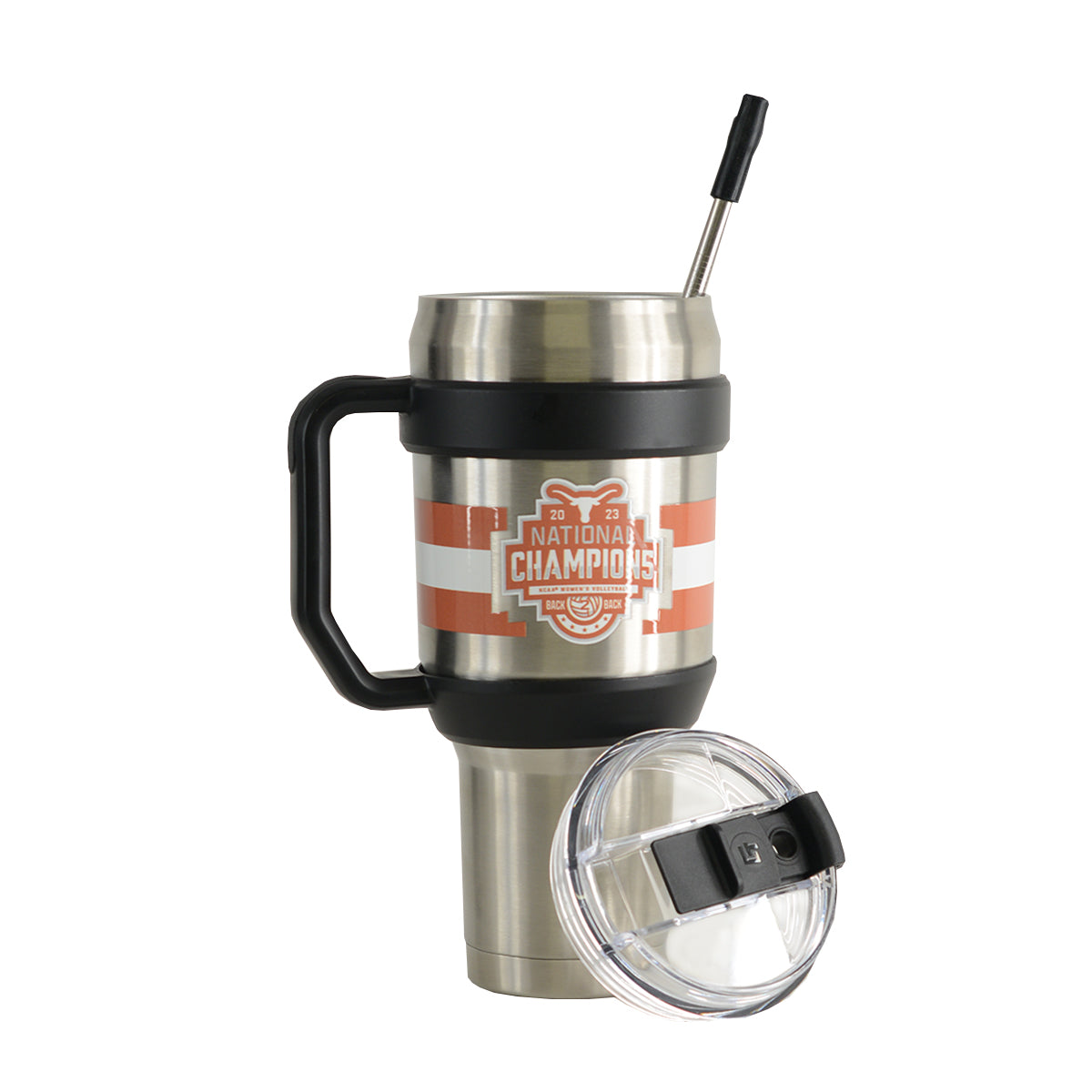 Texas Longhorn Volleyball 5 Times National Champions 40 oz Stainless Tumbler (TX-40H-5TIMES)